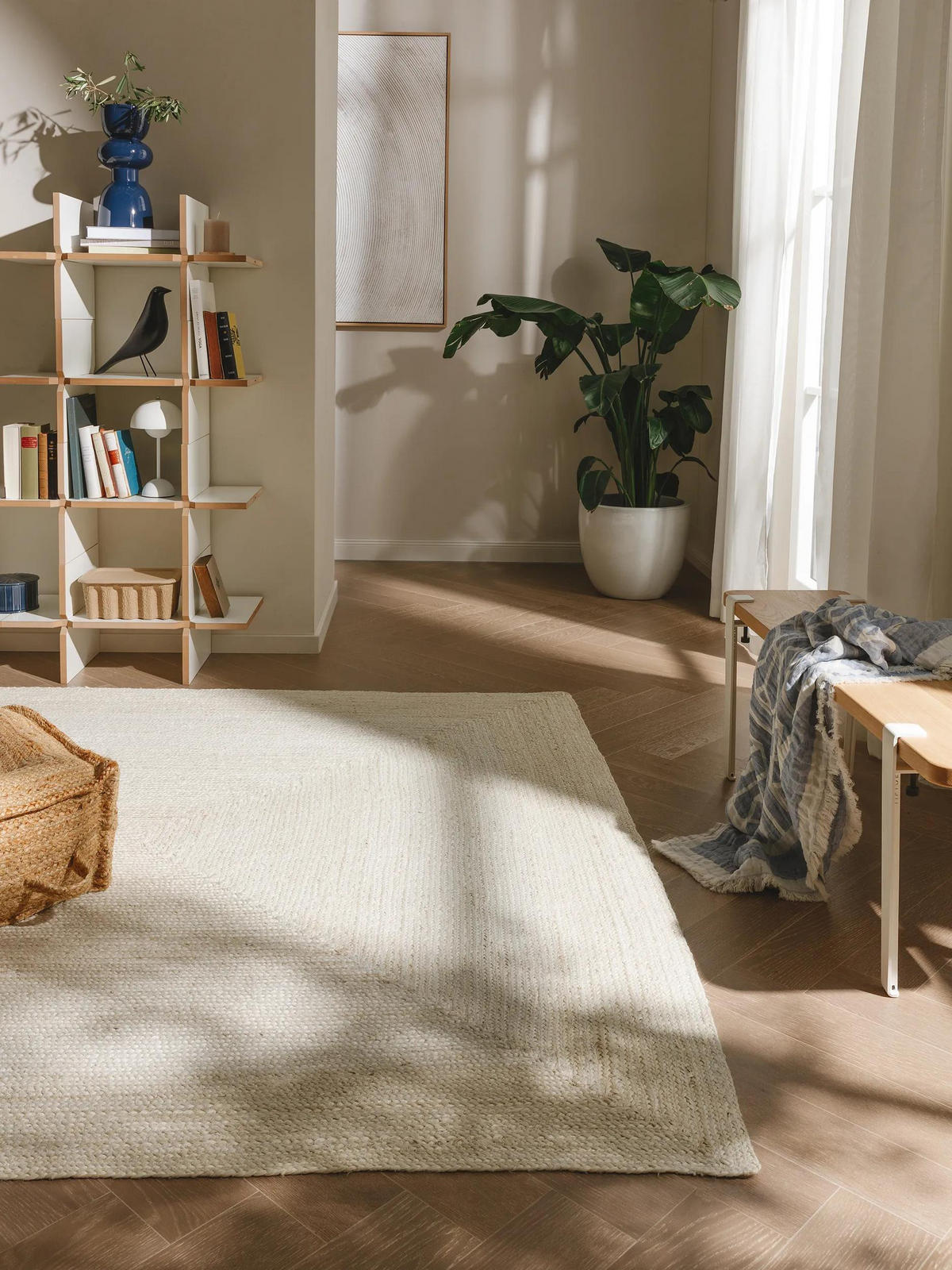 JUTETEPPICH Jutta Ivory 160/230 cm - Creme, Naturmaterialien/Textil (160/230cm) - benuta