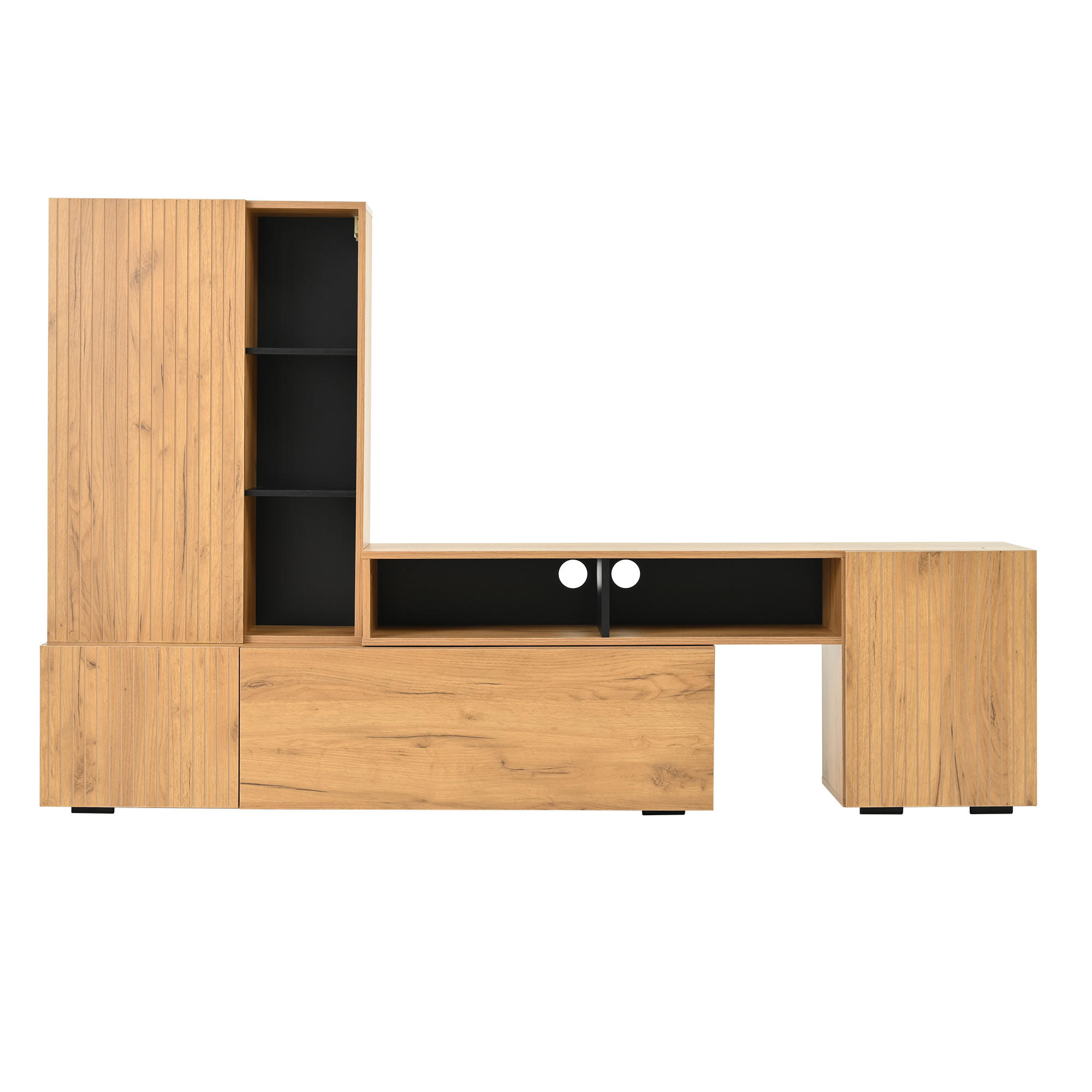 Pangivo Wohnwand Ahorn 64x89.5x174 cm