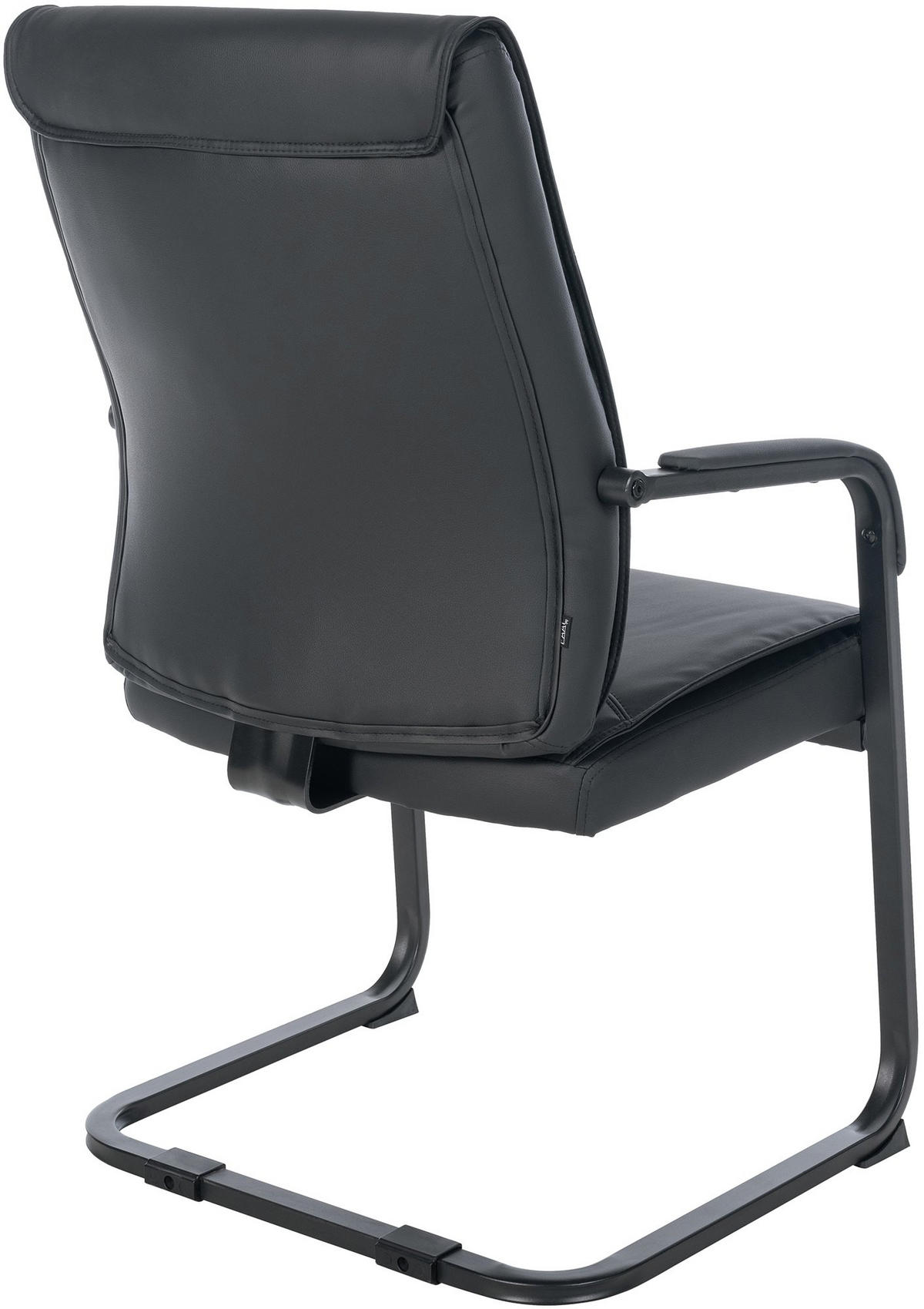 SCHWINGSTUHL Lederlook schwarz/schwarz - Schwarz, Textil/Metall (58/102/65cm) - CLP