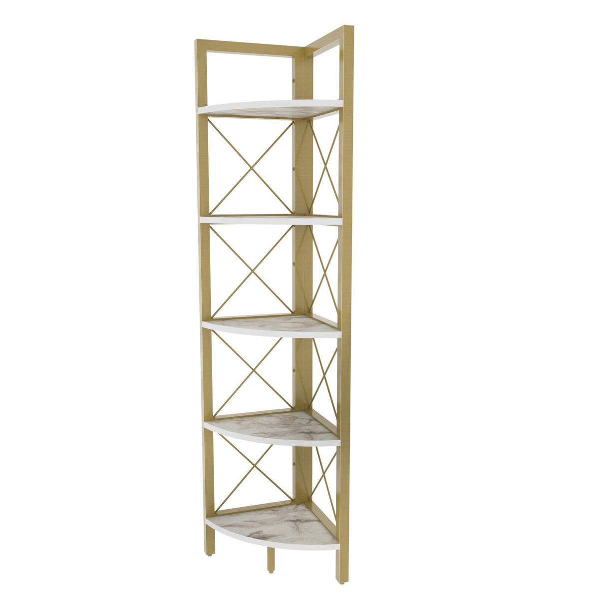 ECKREGAL Remo Gold - Goldfarben/Creme, Holzwerkstoff (30.5/160/33cm) - Decorotika
