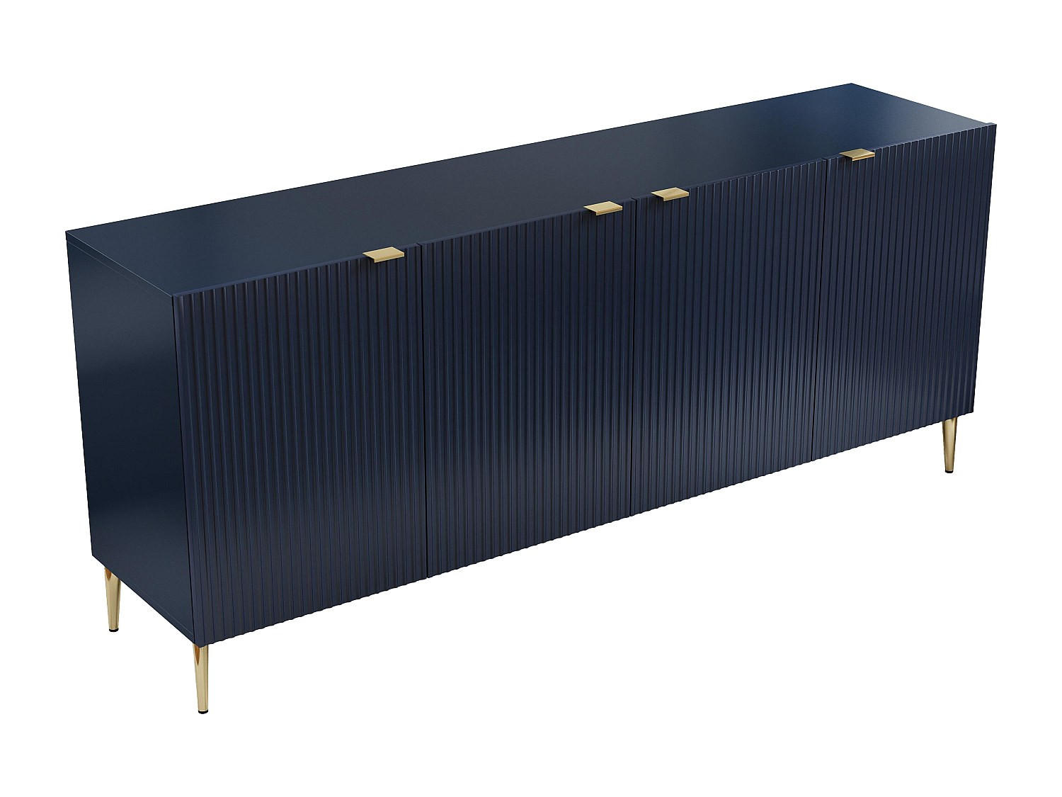 SIDEBOARD - 190cm x 45cm - MDF - marineblau - YESINIA - Blau, Holz (190/80/45cm) - Vente-Unique