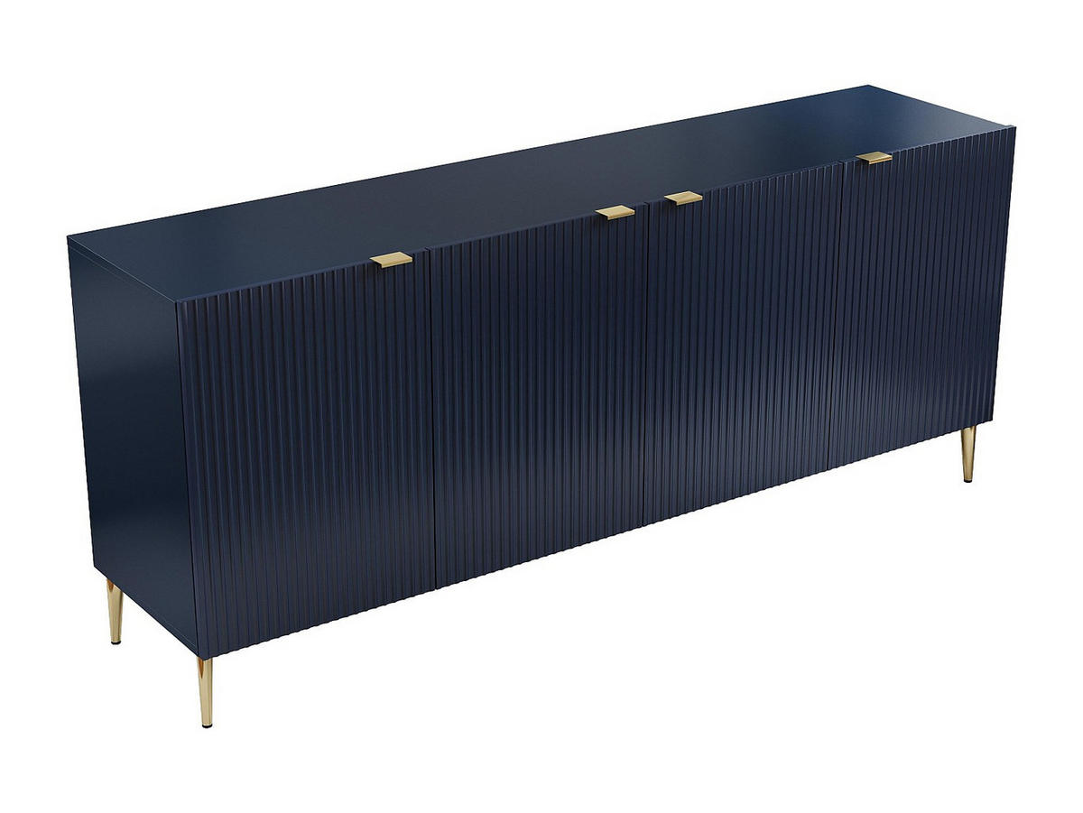 SIDEBOARD - 190cm x 45cm - MDF - marineblau - YESINIA - Blau, Holz (190/80/45cm) - Vente-Unique