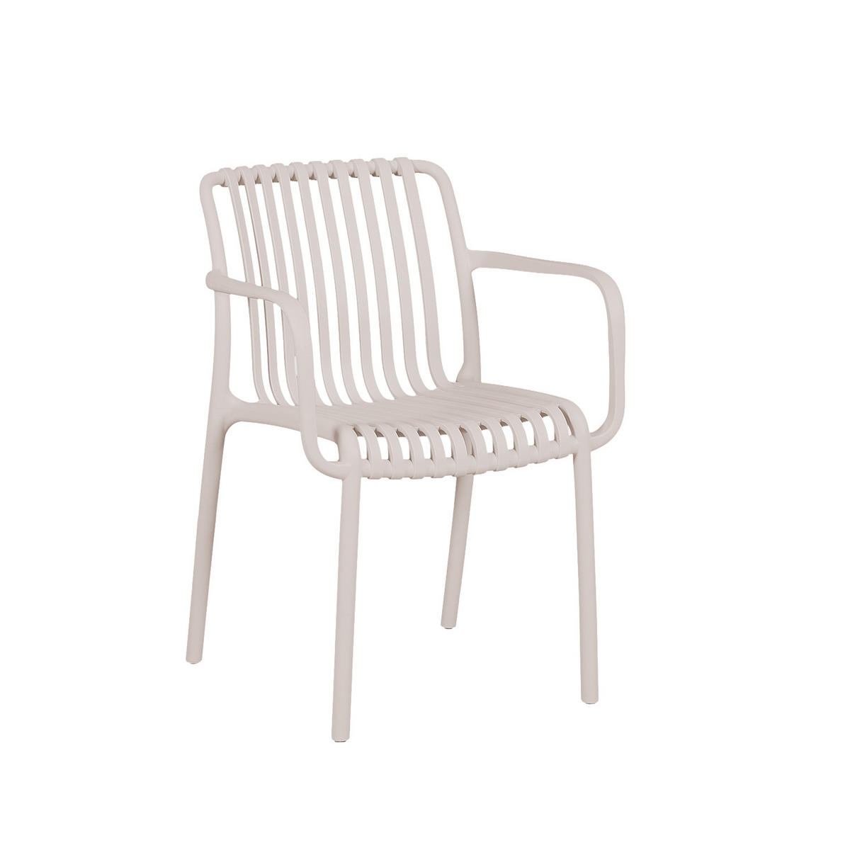 STUHL FÜR DRAUSSEN Ollie Beige 57 cm x 80 cm - Beige, Kunststoff (57/80/61cm) - Klast Home