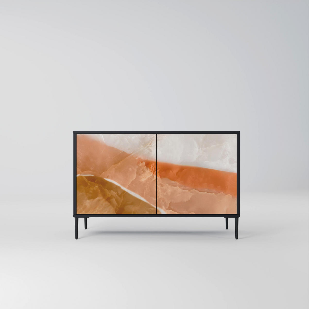 SIDEBOARD SANDHILLS SPLENDOUR, Eicheneffekt, 111x42x77,5 cm, 2 Türen - Eichefarben/Buchefarben, Holzwerkstoff/Buchenholz (111/77.5/42cm) - SpaceRebels