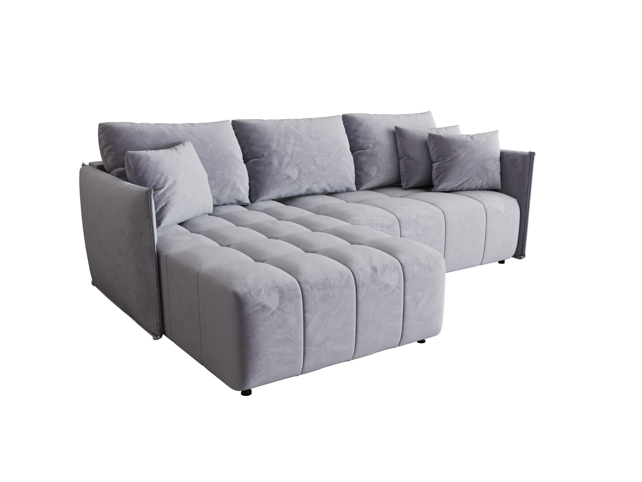 ECKSOFA Treviso - Hellblau, Holzwerkstoff/Textil (245/185cm) - Fun Möbel