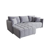 ECKSOFA Treviso - Hellblau, Holzwerkstoff/Textil (245/185cm) - Fun Möbel
