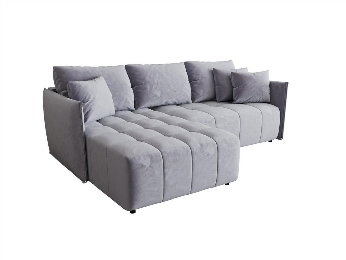 ECKSOFA Treviso - Hellblau, Holzwerkstoff/Textil (245/185cm) - Fun Möbel