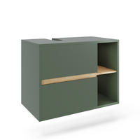 WASCHBECKENUNTERSCHRANK Viola Grün/Artisan 80 x 60 cm mit 2 Schubladen - Eiche Artisan/Grün, Holzwerkstoff (80/60/46cm) - Vicco