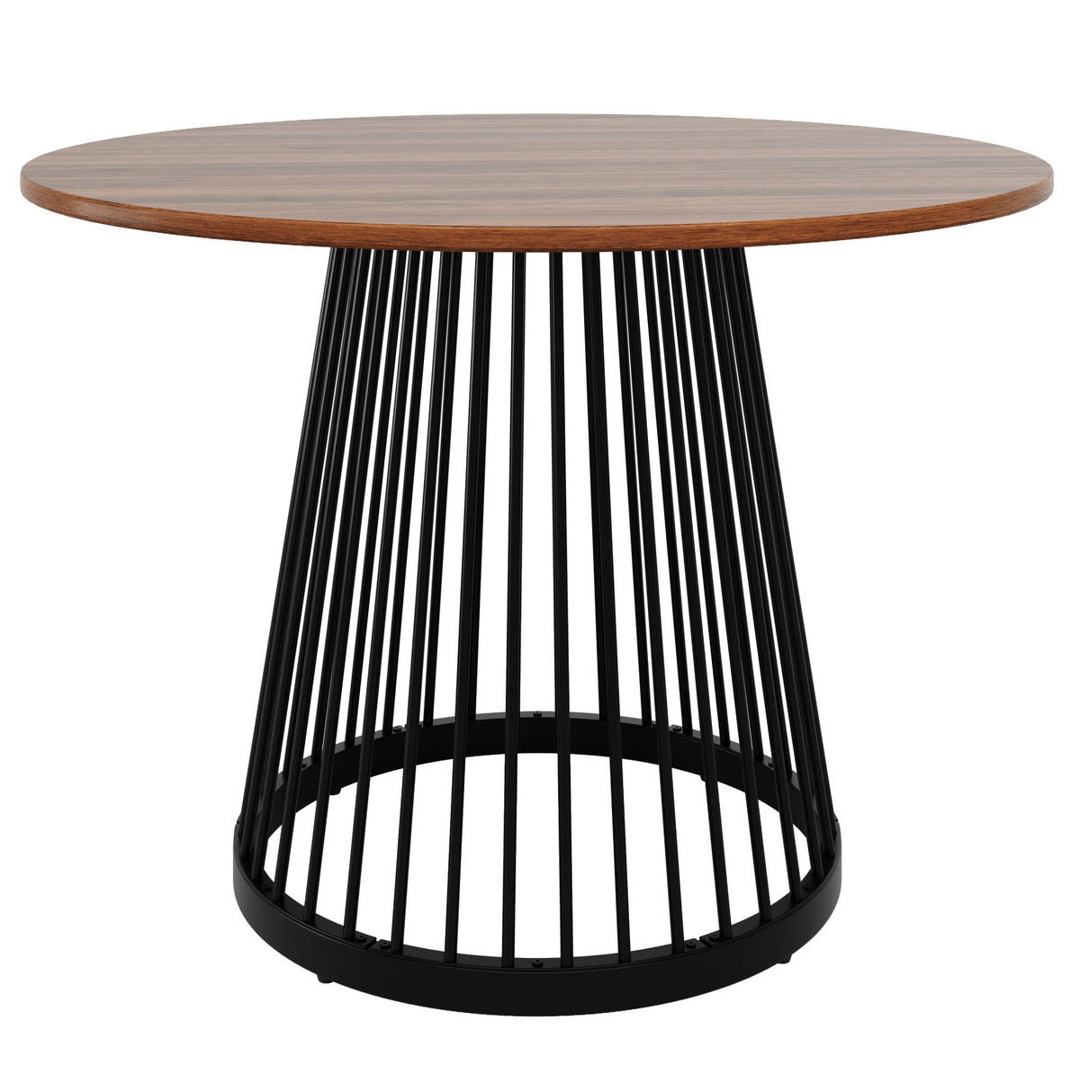 ESSTISCH 80x80x76 cm in Schwarz und Walnuss aus MDF mit Nussbaumoptik - Walnussfarben, Holzwerkstoff (80/80/76cm) - Modfu