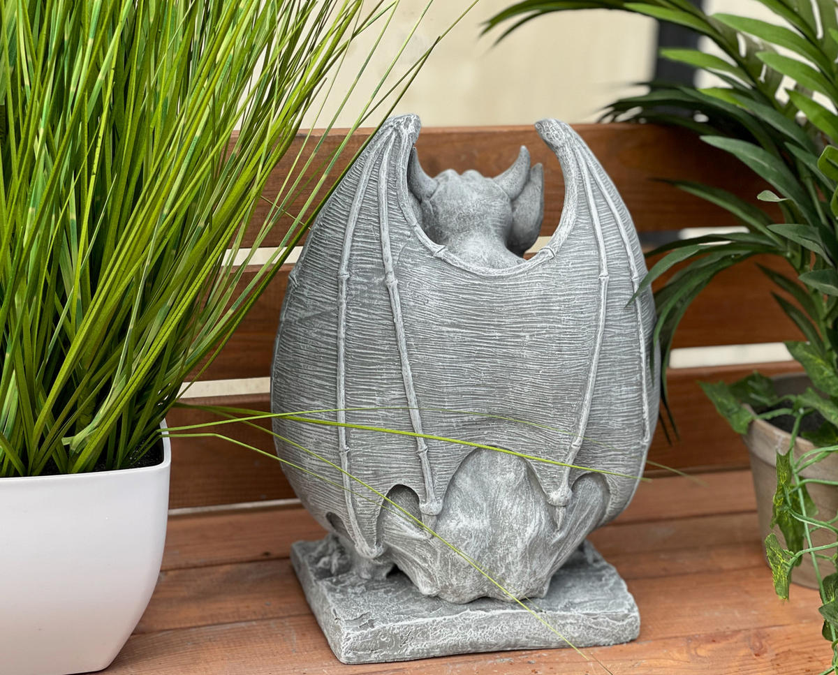 VOGELTRÄNKE Teller mit 2 Vögeln aus massiven Steinguss, frostfest - Grau, Stein (32/14/32cm) - stoneandstyle