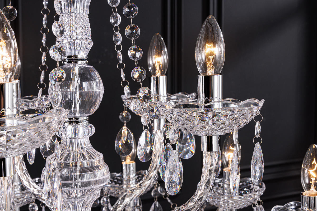 KRONLEUCHTER CRYSTAL XL Acryl Transparent 80 cm - Transparent, Glas (80/80/75cm) - riess-ambiente