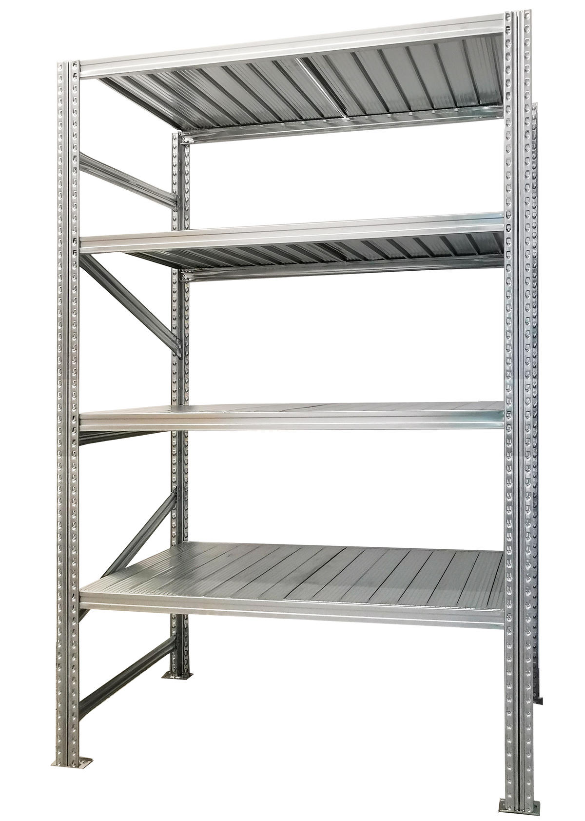 FACHBODENREGAL Proximo 200x120x60cm 5 Ebenen Fachlast 200 kg Beidseitig nutzbar Verzinkt - Silberfarben, Metall (120/200/60cm) - PROREGAL