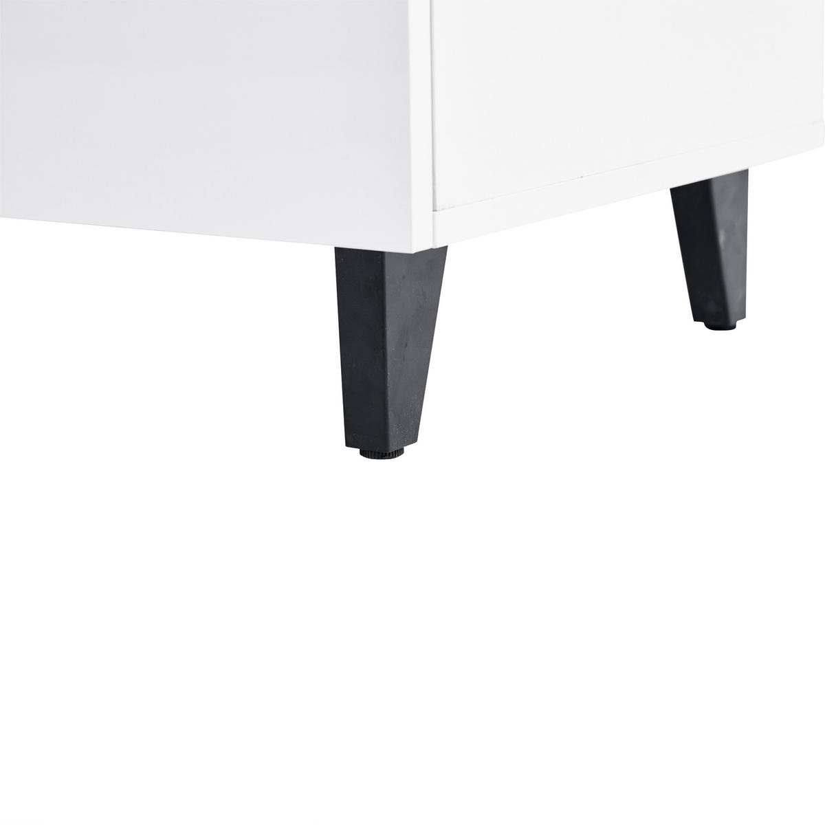 SIDEBOARD DE-37796 mit 4 Schubladen und 2 Türen Weiß - Weiß, Holzwerkstoff (160/68/40cm) - ComfortXL