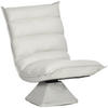 BODENSOFA Bodenstuhl mit Verstellbarer Lehne, Drehbarer Meditationsstuhl Grau - Hellgrau, Metall (70/95/62cm) - HOMCOM