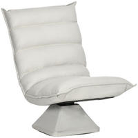 BODENSOFA Bodenstuhl mit Verstellbarer Lehne, Drehbarer Meditationsstuhl Grau - Hellgrau, Metall (70/95/62cm) - HOMCOM