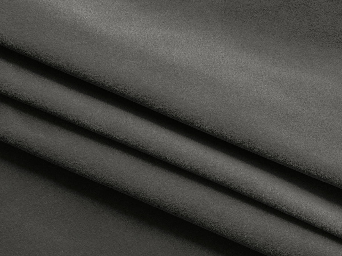 ECKSOFA Links Samt Stoff Grau - Dunkelgrau/Schwarz, Kunststoff/Textil (170/290cm) - Makamii