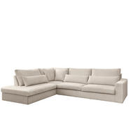 ECKSOFA L-Form SVEN Stoff Poso Beige Links - Beige, Textil (315/245cm) - Kaiser Möbel
