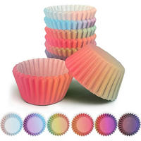 MUFFINFÖRMCHEN 300 Stück Set Verlauf-Design Mini - Multicolor, Papier (3/2.1/3cm)