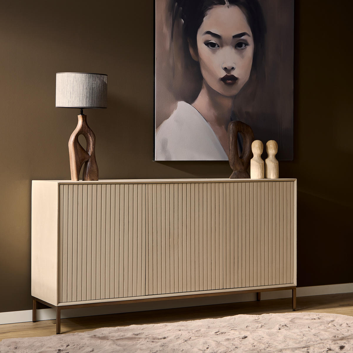 SIDEBOARD Madison Beige 45/165/85 cm - Beige, Holz (165/85/45cm) - Starfurn