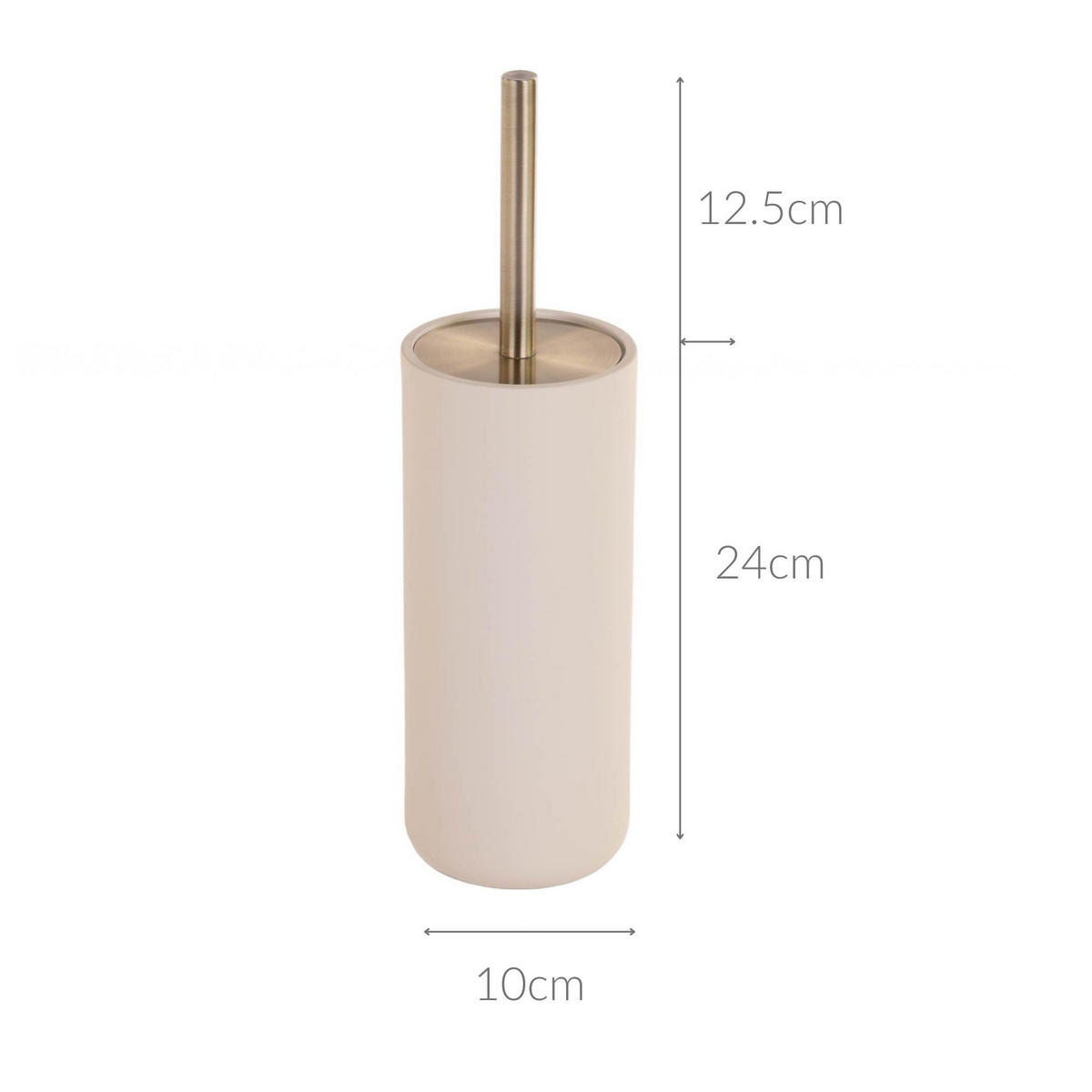 WC-BÜRSTE Duo 10,1/10,1/35,7 cm - Beige, Kunststoff (10.1/35.7/10.1cm) - 5five Simply Smart