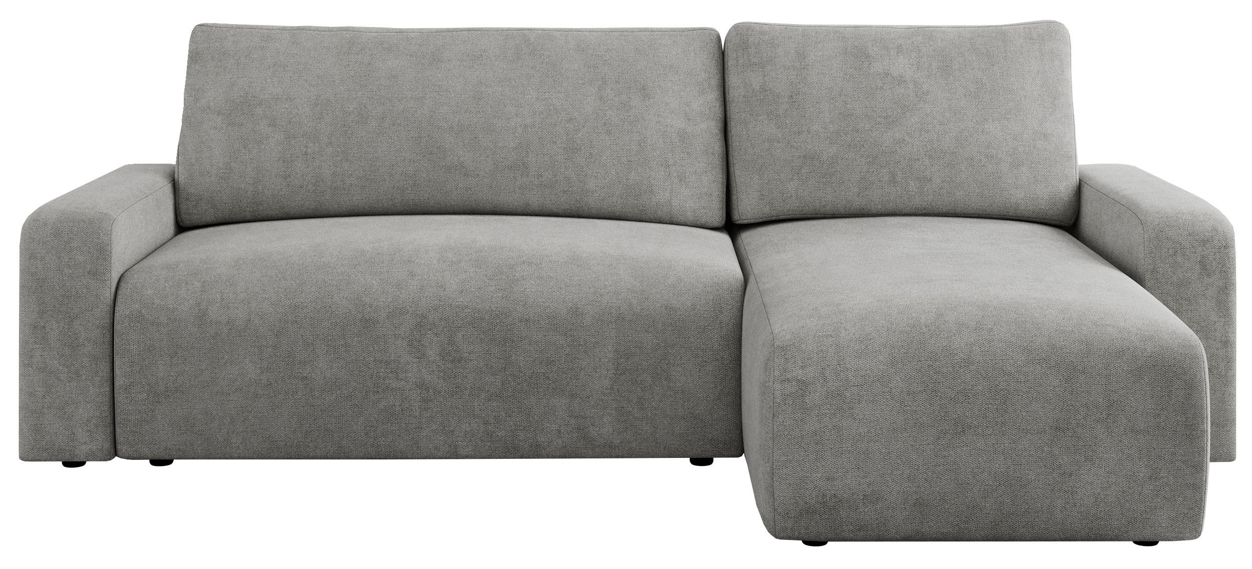 ECKSOFA ARGOS Hellgrau Struktur - Hellgrau/Schwarz, Kunststoff/Textil (245/150cm) - MKS