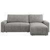 ECKSOFA ARGOS Hellgrau Struktur - Hellgrau/Schwarz, Kunststoff/Textil (245/150cm) - MKS