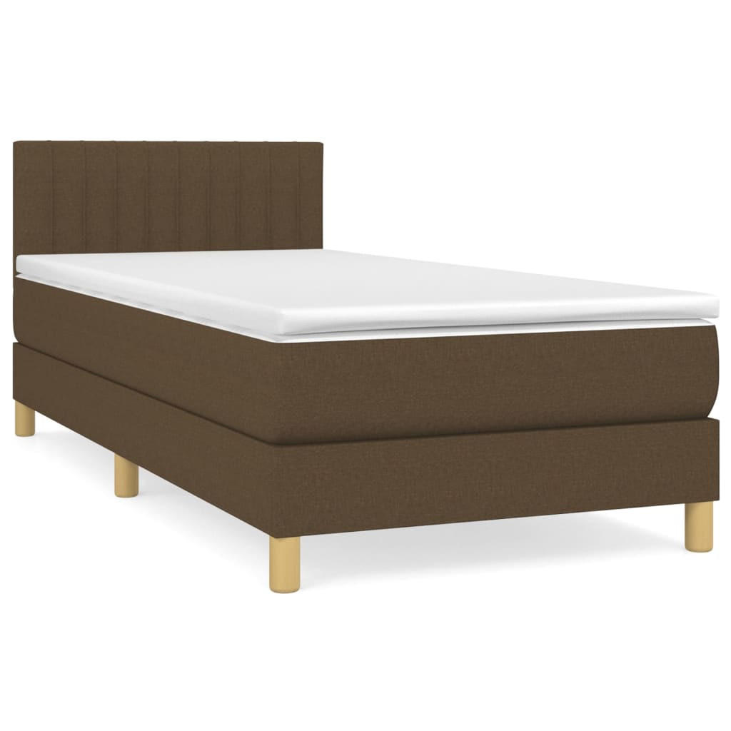 vidaXL Boxspringbett Braun 90x200 cm