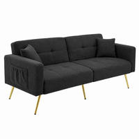 SCHLAFSOFA mit Bettfunktion verstellbar 175 x 64 x 72 cm Antique Gray - Grau, Kunststoff (175/72/64cm) - Meubliv