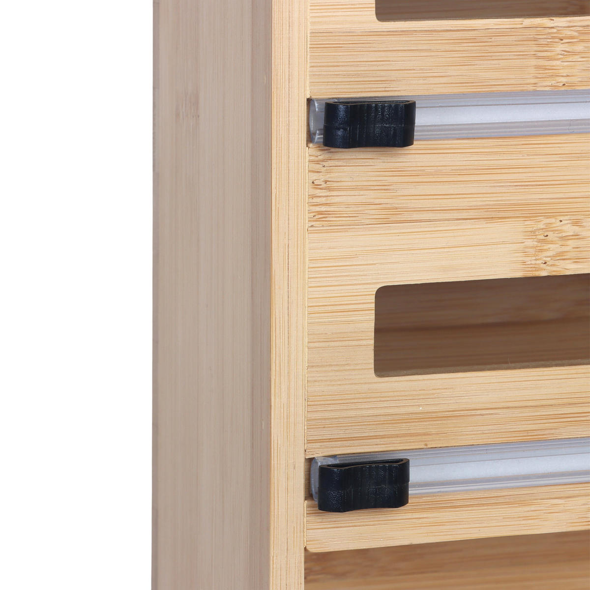 DRŽIAK na role - svetlohnedá, kov/drevo (37/25/10cm) - Relaxdays