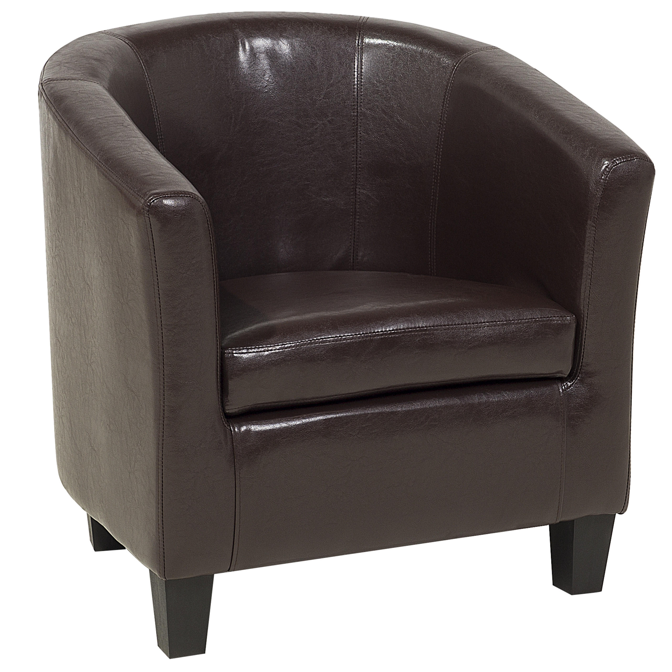 SESSEL Kunstleder Braun Borwick - Braun, Kunststoff/Textil (68/69/58cm) - Beliani