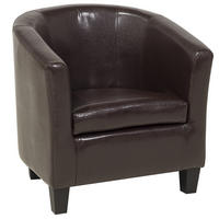 SESSEL Kunstleder Braun Borwick - Braun, Kunststoff/Textil (68/69/58cm) - Beliani