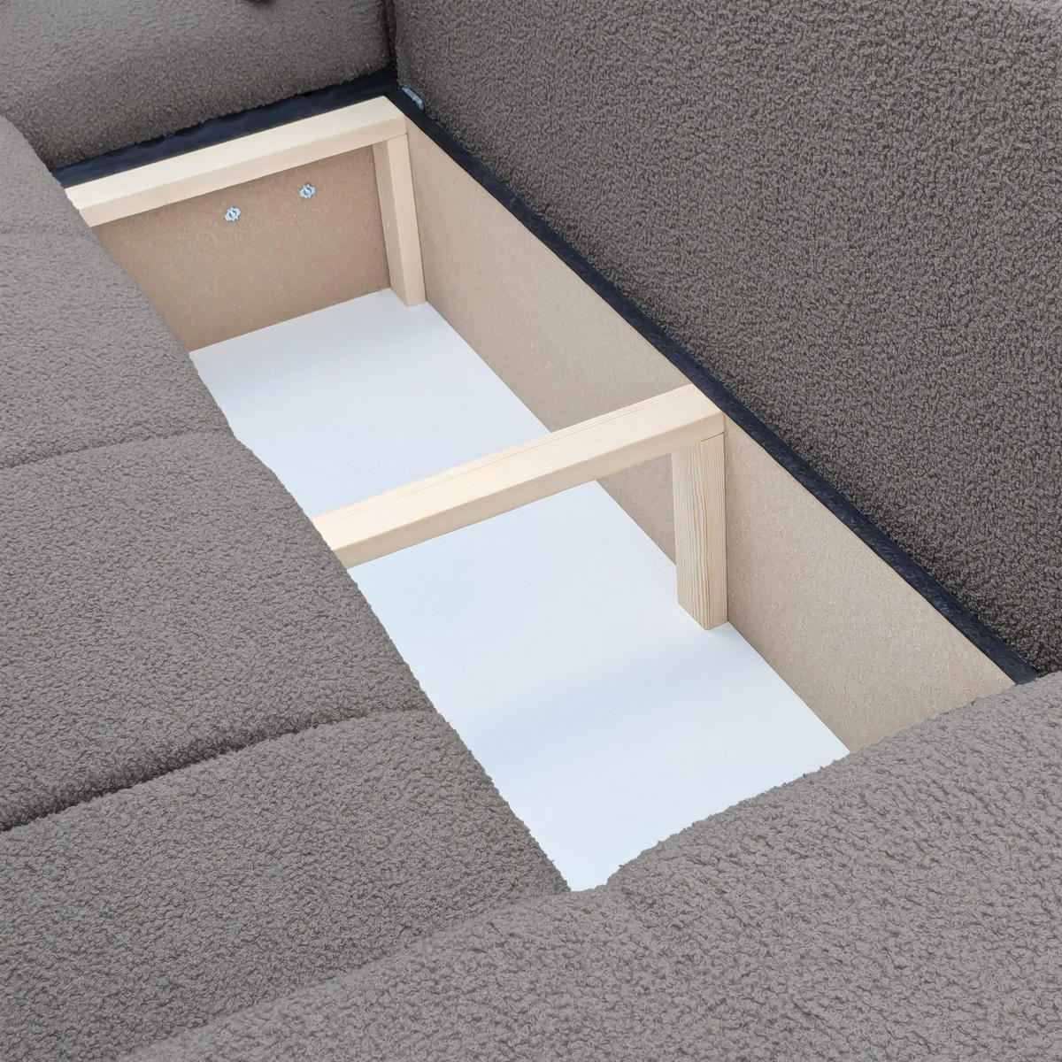 ECKSOFA Anabel Max Mit Schlaffunktion - Dunkelgrau, Holzwerkstoff/Textil (278/145cm) - Fun Möbel