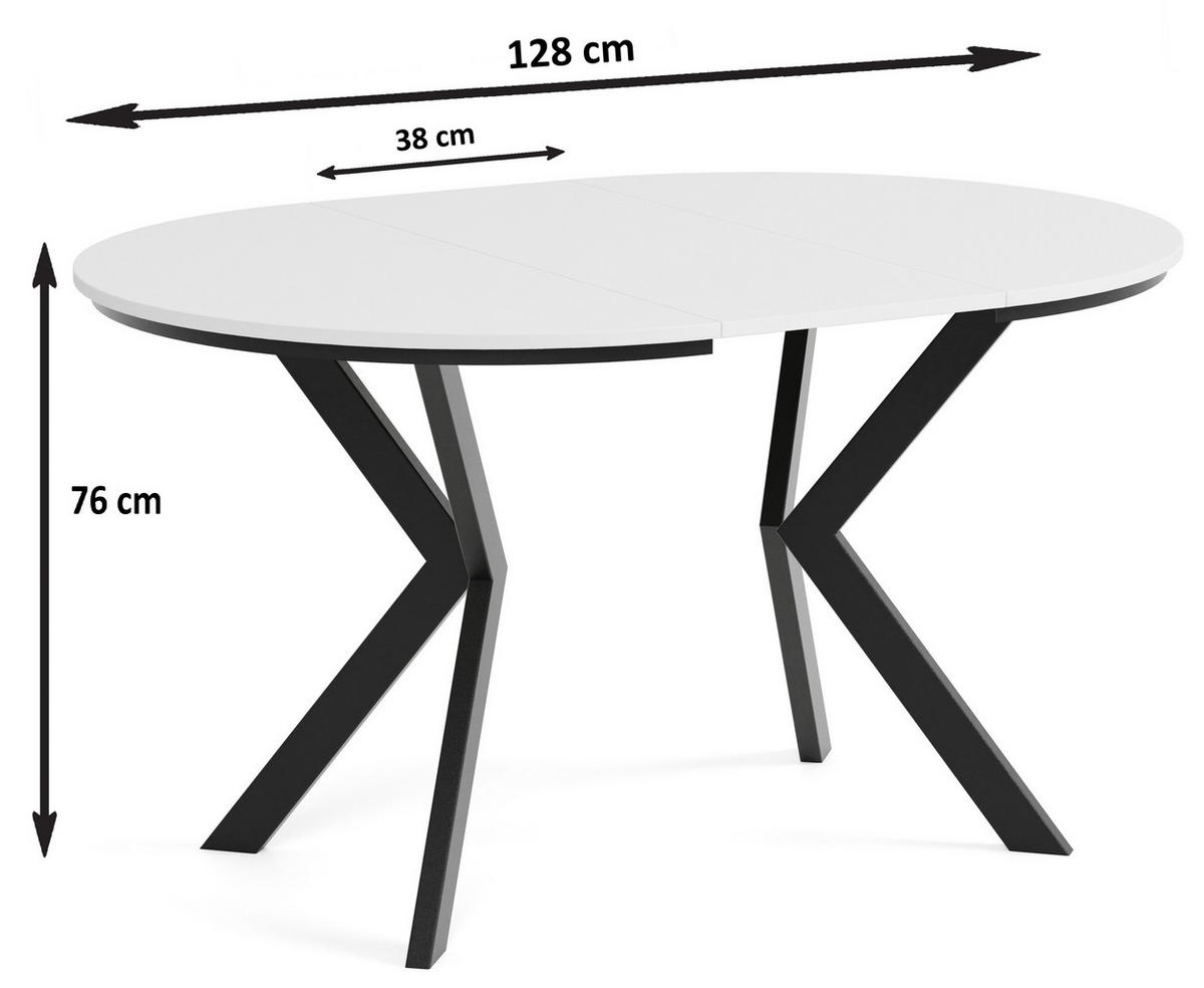 TISCH Schwarz EWA Ausziehbar - Schwarz/Braun, Holzwerkstoff (90/90/76cm) - Sepro Meble