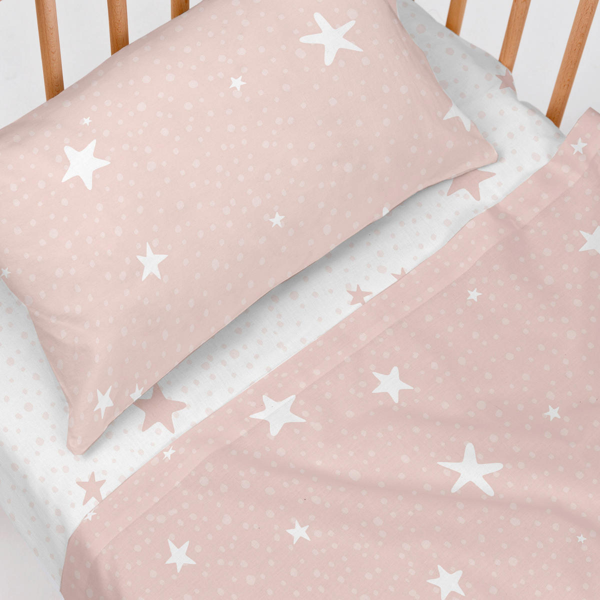 BETTWÄSCHE 2er-Set teiliges little star 120x180 cm (kinderbett) rosa - Pink, Textil (120/180cm) - Happy Friday