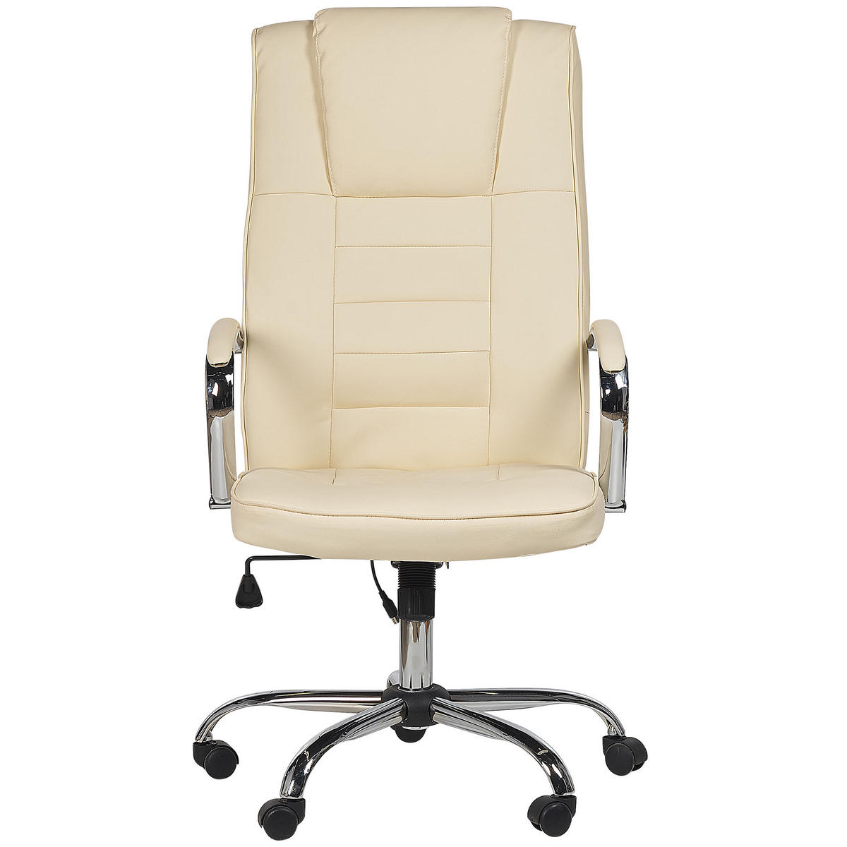 BÜROSTUHL Kunstleder Beige Grandeur - Beige, Textil/Metall (53/127/73cm) - Beliani