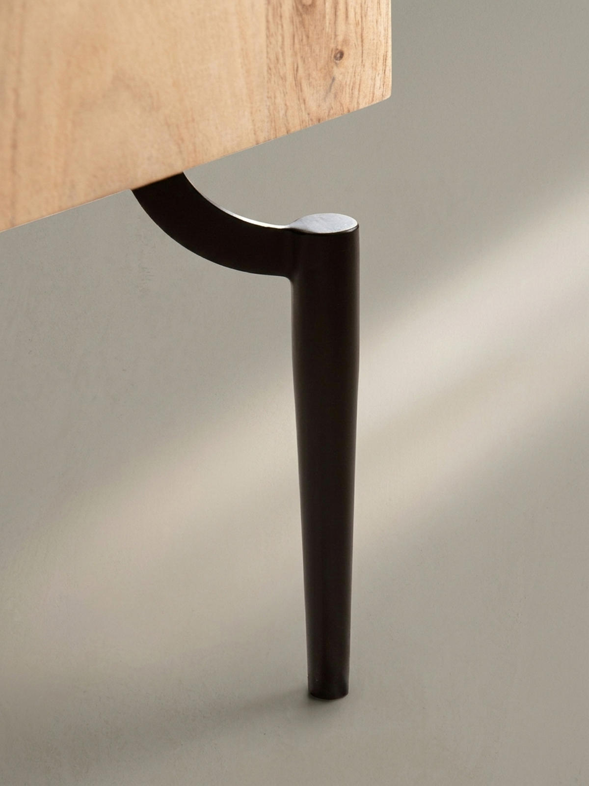 COUCHTISCH Massivholz Quadratisch Metallgestell Würfel-Form Modern, Akazie 60x60x40 cm - Schwarz/Akaziefarben, Holz/Metall (60/60/40cm) - KADIMA DESIGN