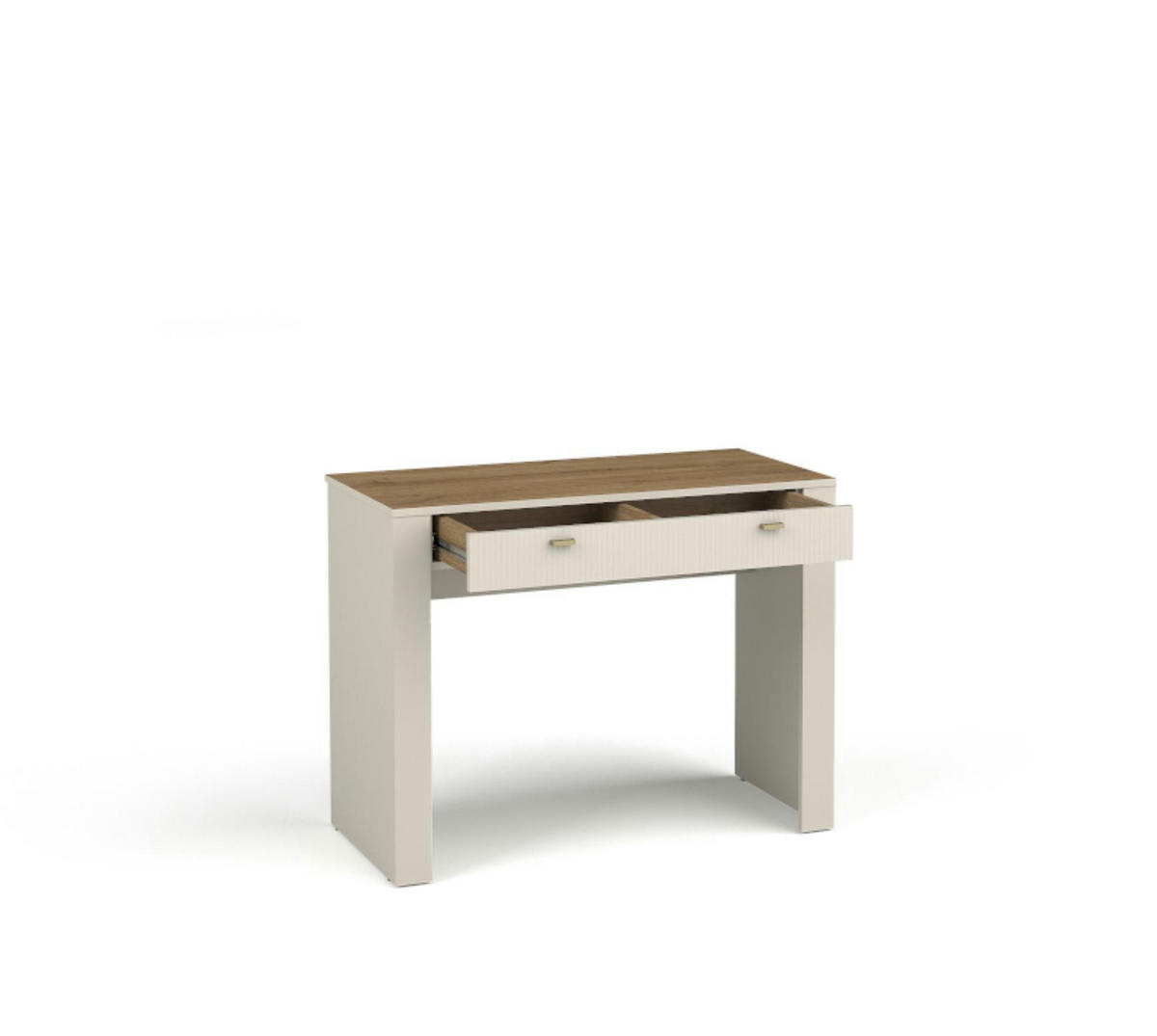 KONSOLENTISCH Mossa Kaschmir, mit Schubladen - Beige, Holzwerkstoff (50/102/79cm) - Bettso
