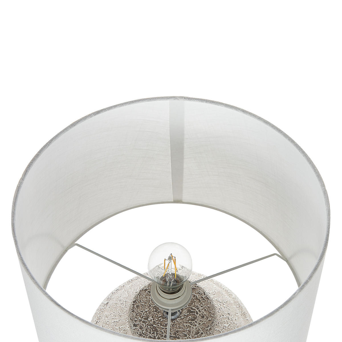 TISCHLAMPE Caine 40/40/60 cm - Weiß, Keramik (40/40/60cm) - Beliani