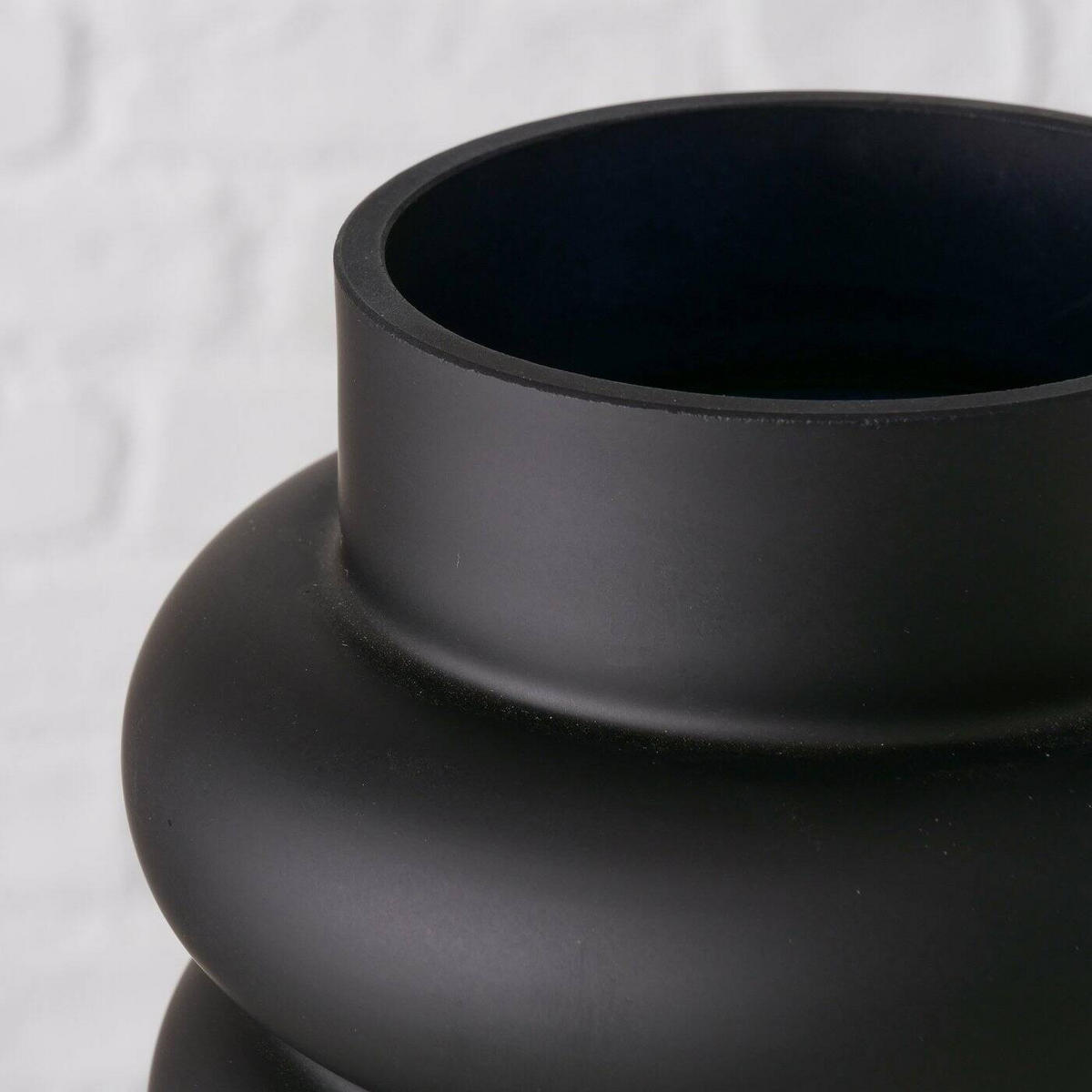 VASE Ribbo - Schwarz, Glas (25cm) - Boltze Home