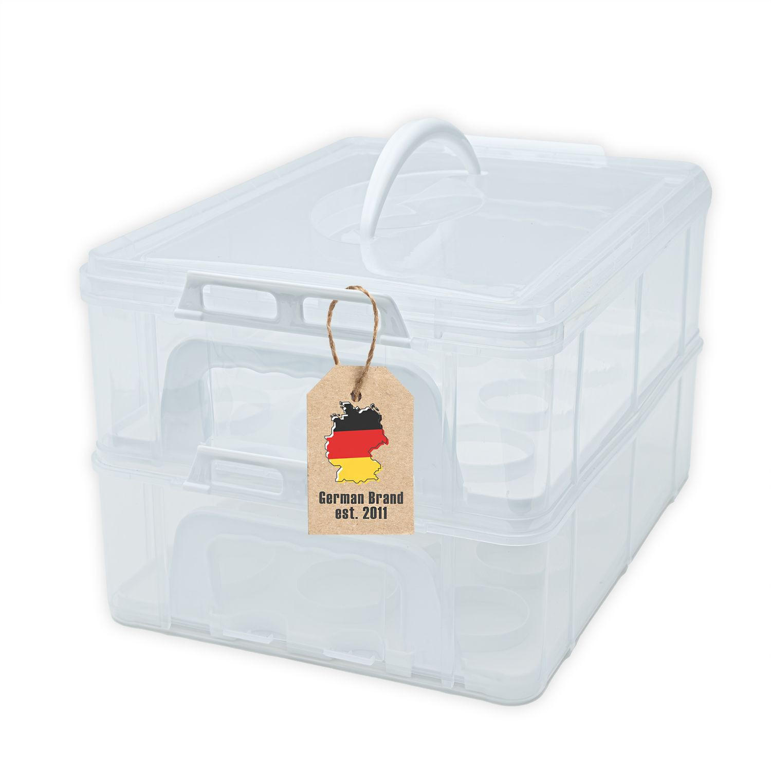 TRANSPORTBOX Behälter Kuchen - Weiß, Kunststoff (26.1/21.2/36.1cm) - Intirilife