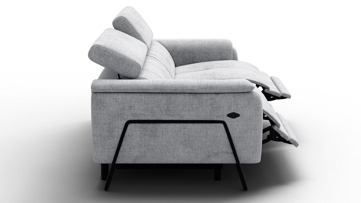 RELAXSOFA RODEN 3-Sitzer, hellgrau - Hellgrau, Holz/Textil (194/82/103cm) - Courtois Laville