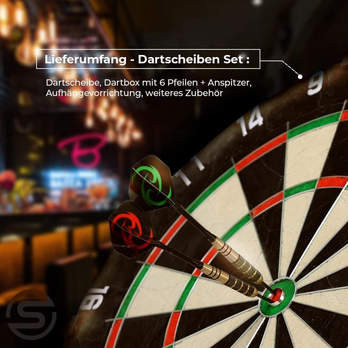 DARTSCHEIBE - Multicolor, Holzwerkstoff (45/45cm) - Sportisfaction