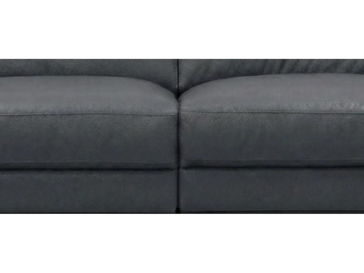 3-SITZER Sofa Planet Echtleder mit 1 x Relaxfunktion Anthrazit - Anthrazit, Leder/Metall (200/80/110cm)