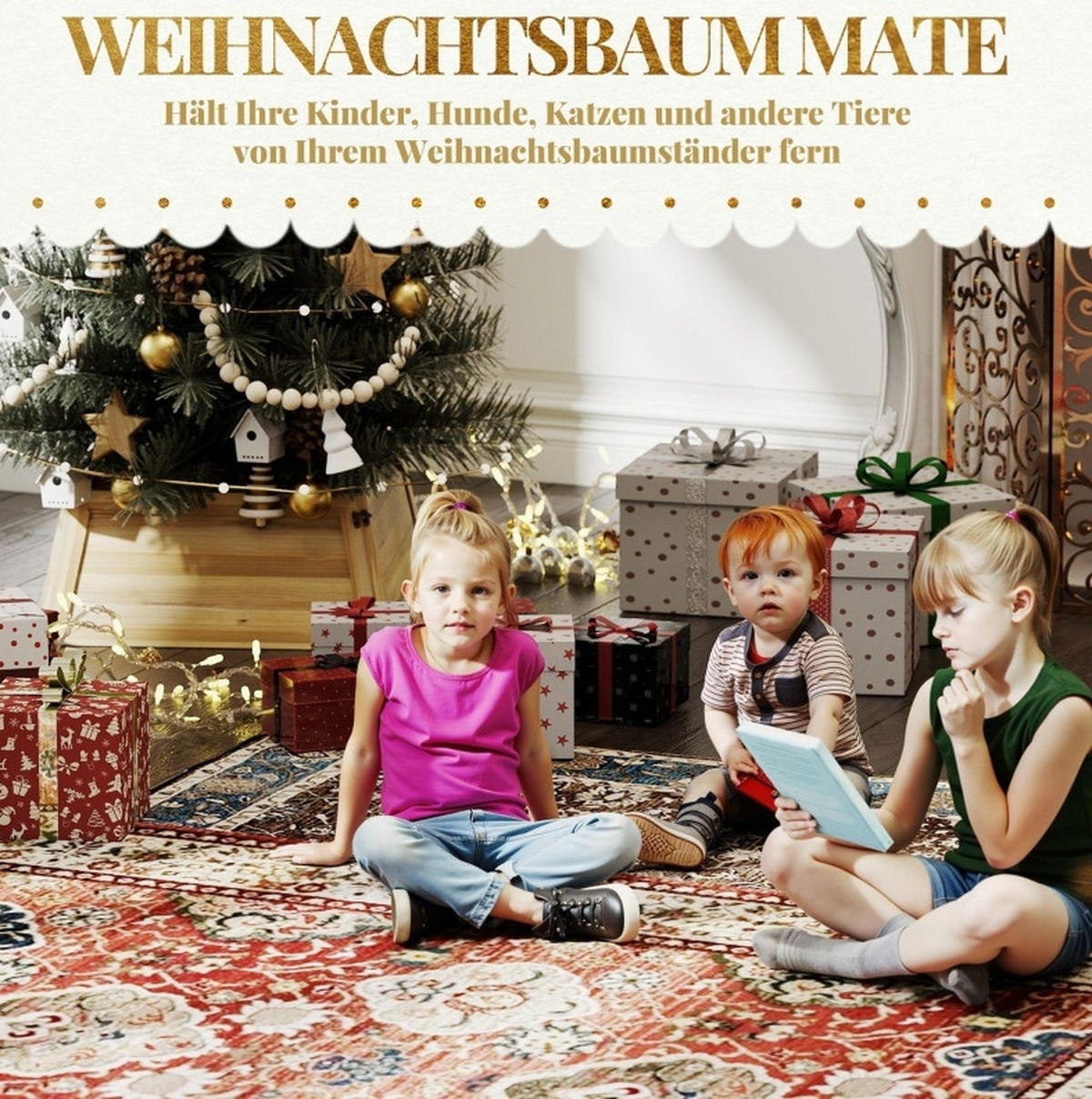 WEIHNACHTSBÄUME 65/65/27 cm natur aus Holz mit Used-Look - Naturfarben, Holz (27cm) - OKWISH
