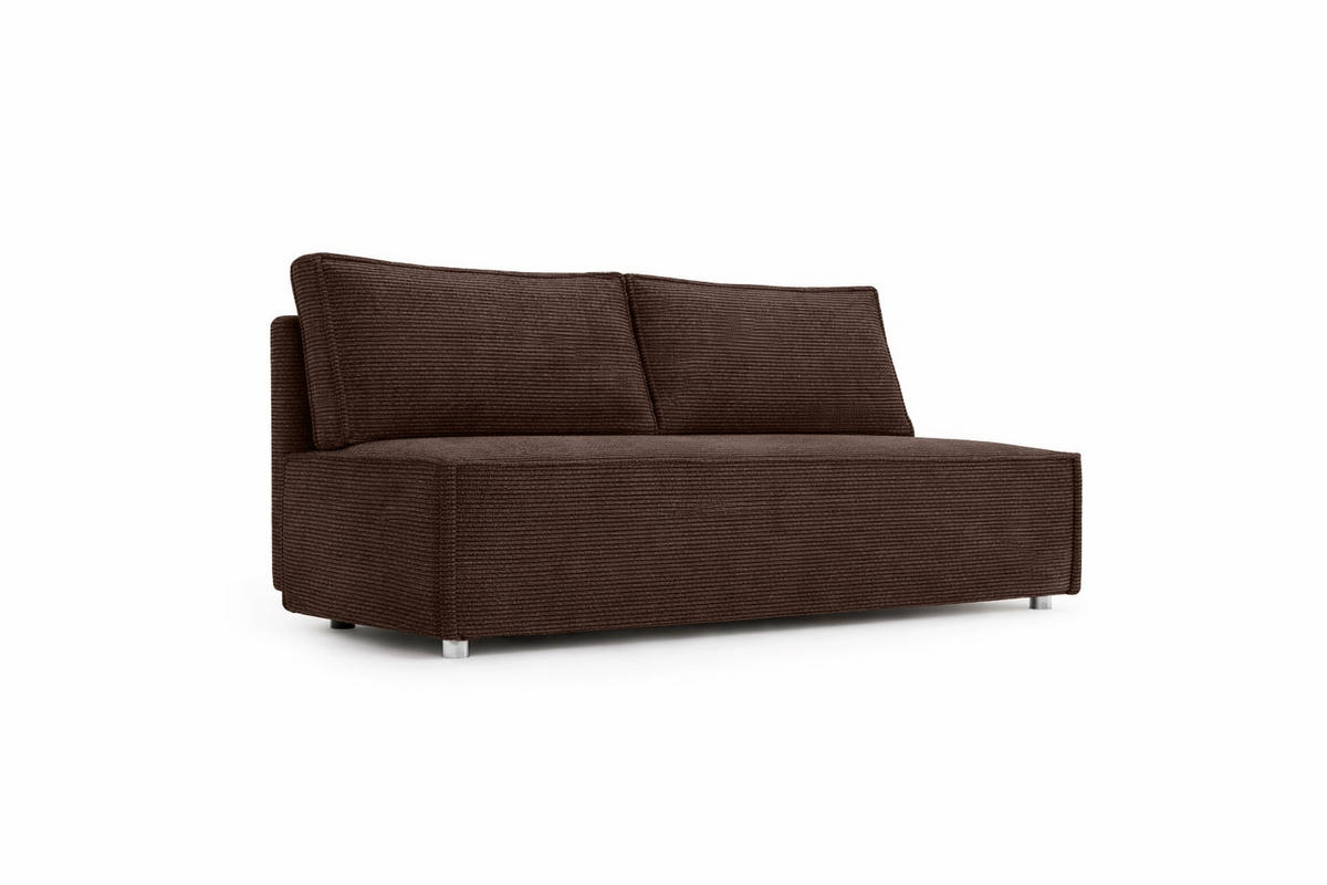 SCHLAFSOFA Mit Bettkasten DUO, Stoff Poso, Braun - Braun, Holz (198/89/90cm) - Kaiser Möbel