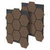 AKUSTIKPANEEL Echtholz 2er Set Braun Hexagon - Braun, Holzwerkstoff (2.1/81.1/66.6cm) - ML-DESIGN
