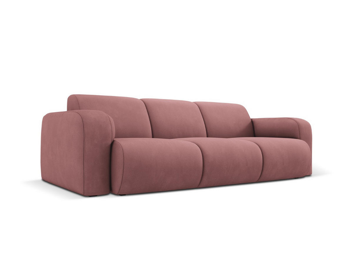 SOFA Molino aus strukturiertem Stoff rosa 3 Sitzplätze - Pink, Textil (95/72/235cm) - Micadoni