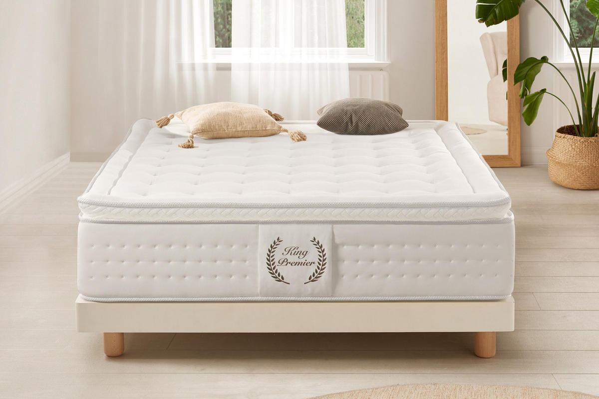 MATRATZE King Premier Multizone - 90X200 cm - Weiß, Textil (90/200cm) - Moonia