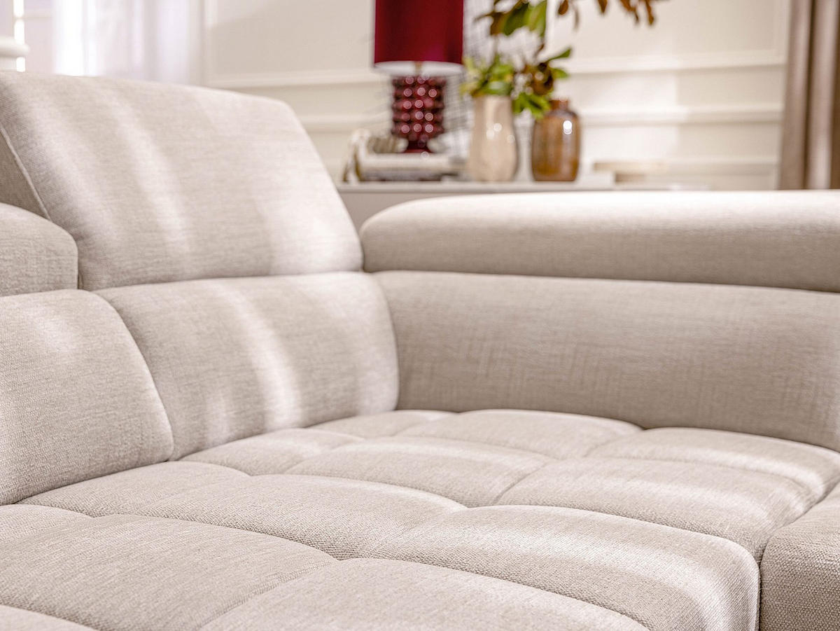 RELAXSOFA - 5 Personen - stoff - beige Moniso - Beige, Textil (298/75/211.5cm) - Vente-Unique