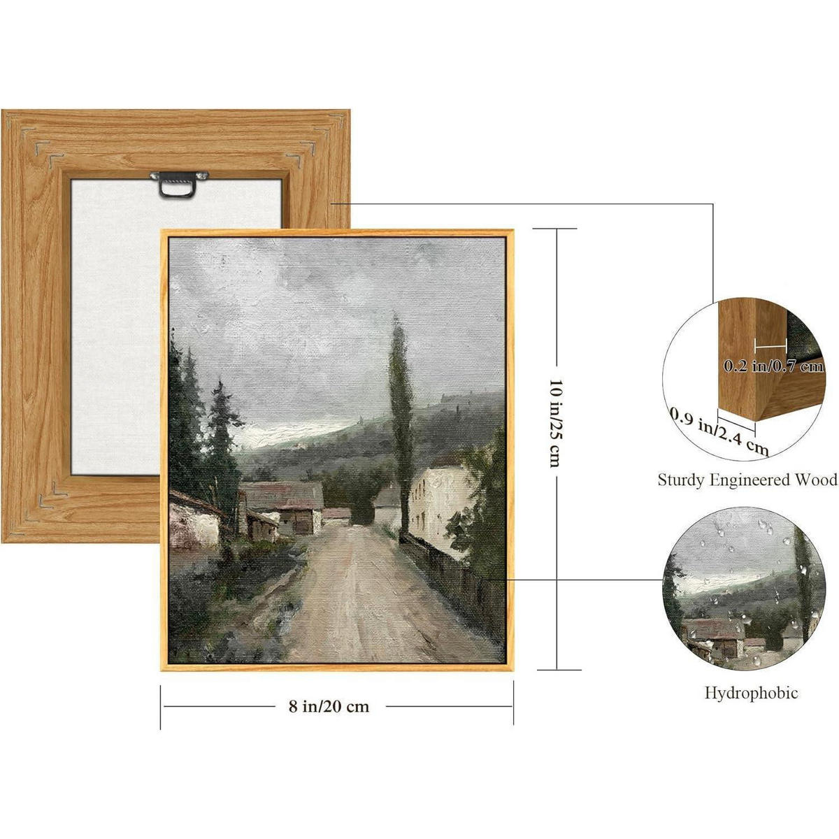 LEINWANDBILD mit Holzrahmen 20 x 25 cm - Multicolor, Holz (20/0.5cm)